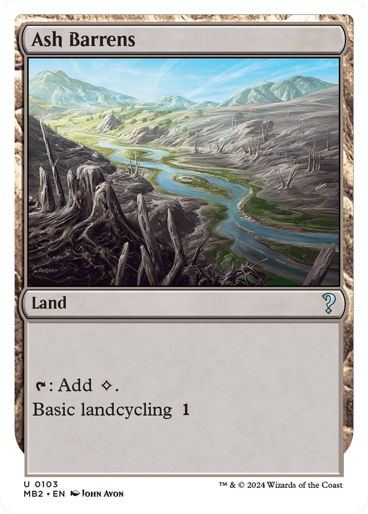 Ash Barrens (White Border) [Mystery Booster 2] | Webway Games