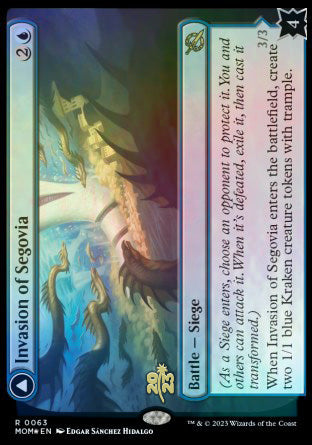 Invasion of Segovia // Caetus, Sea Tyrant of Segovia [March of the Machine Prerelease Promos] | Webway Games