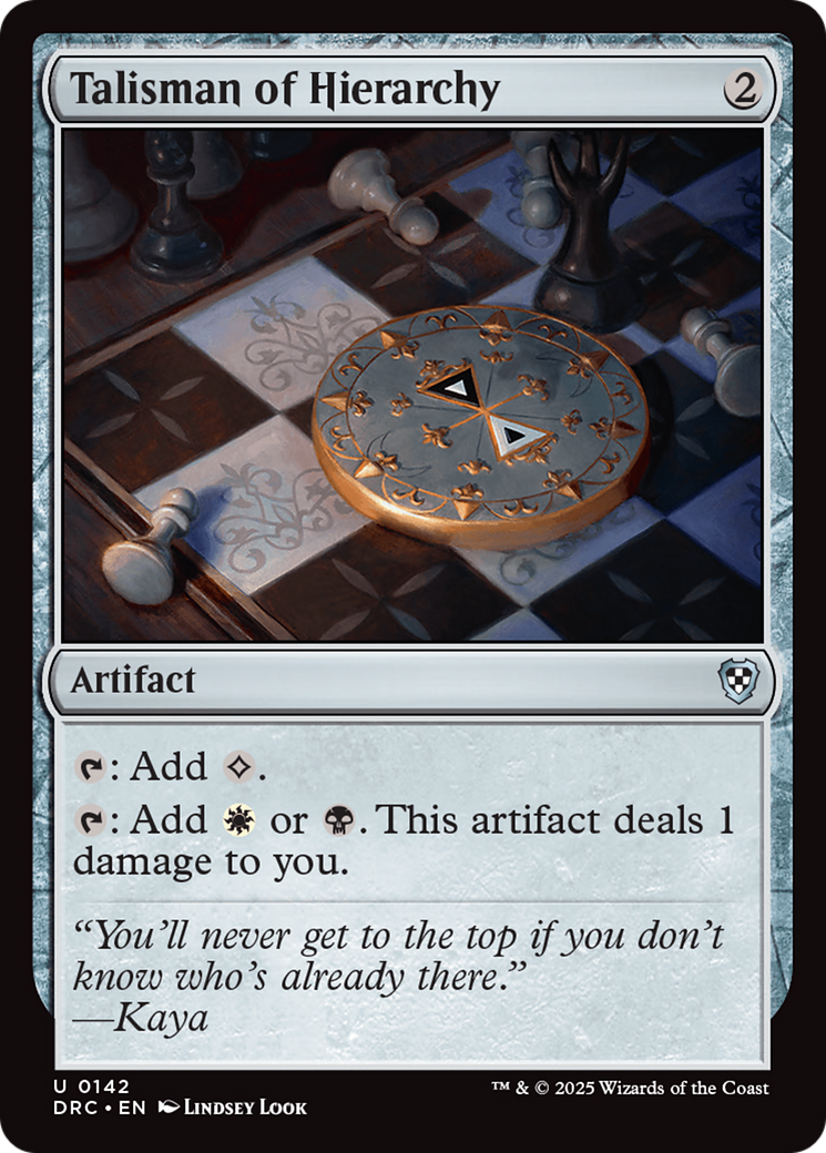 Talisman of Hierarchy [Aetherdrift Commander] | Webway Games