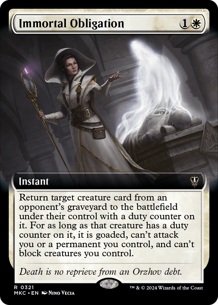 Immortal Obligation (Extended Art) [Murders at Karlov Manor Commander] | Webway Games