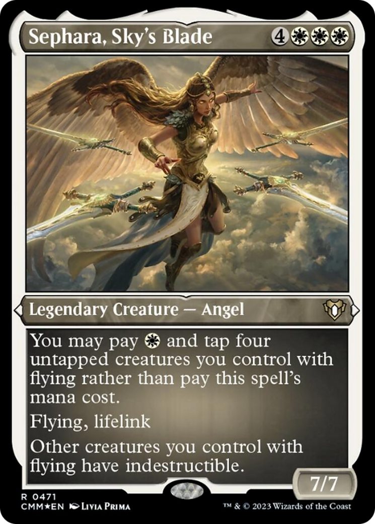 Sephara, Sky's Blade (Foil Etched) [Commander Masters] | Webway Games