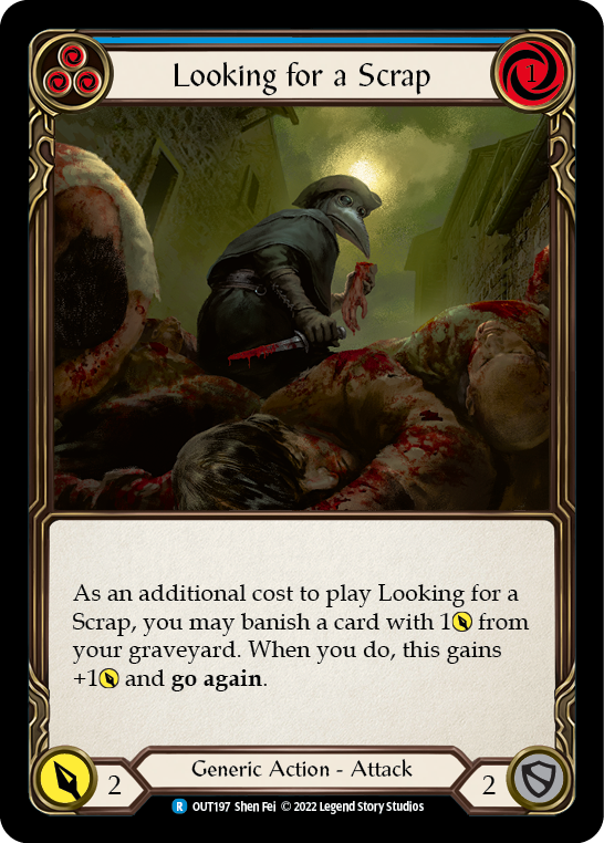 Looking for a Scrap (Blue) [OUT197] (Outsiders)  Rainbow Foil | Webway Games