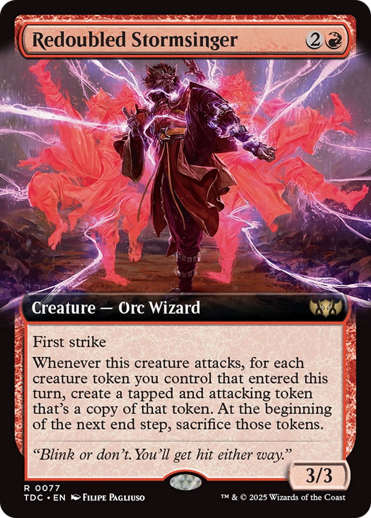 Redoubled Stormsinger (Extended Art) [Tarkir: Dragonstorm Commander] | Webway Games