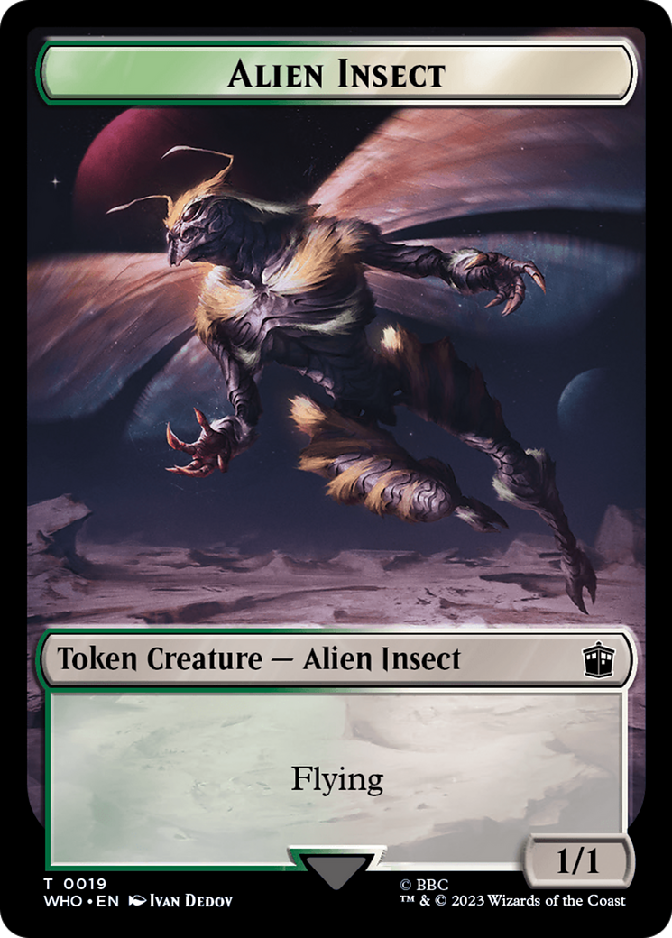 Human (0005) // Alien Insect Double-Sided Token [Doctor Who Tokens] | Webway Games