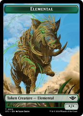 Treasure // Elemental Double-Sided Token [Outlaws of Thunder Junction Tokens] | Webway Games