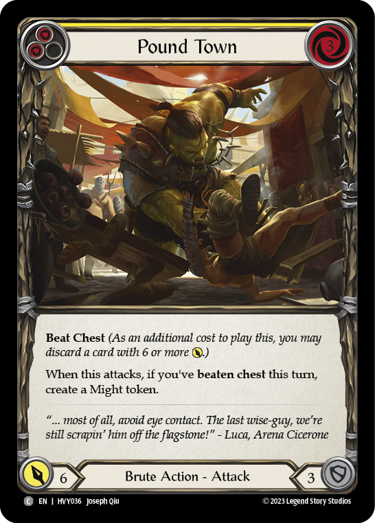 Pound Town (Yellow) [HVY036] (Heavy Hitters)  Rainbow Foil | Webway Games