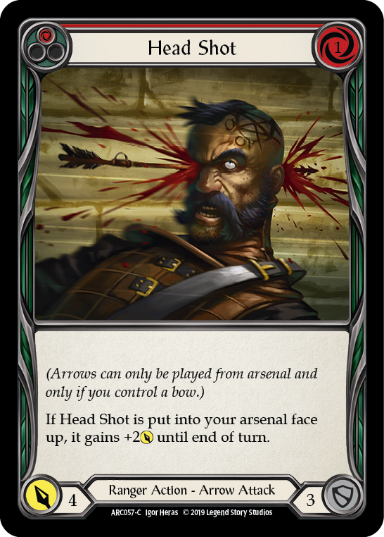 Head Shot (Red) [ARC057-C] (Arcane Rising)  1st Edition Rainbow Foil | Webway Games