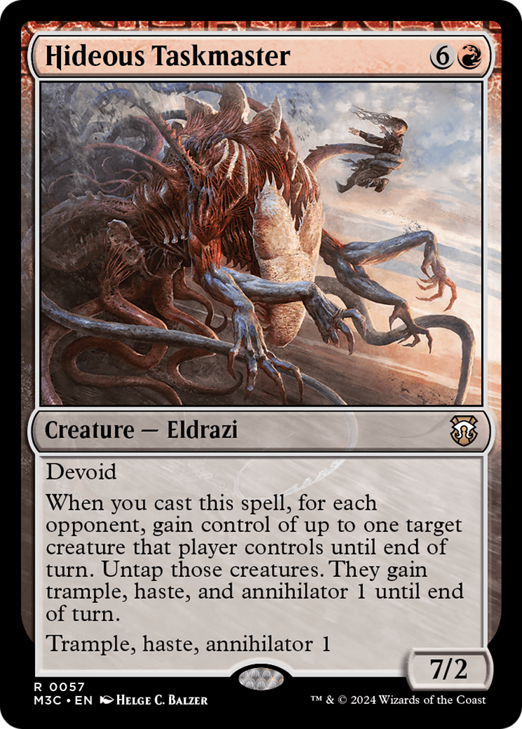 Hideous Taskmaster (Ripple Foil) [Modern Horizons 3 Commander] | Webway Games