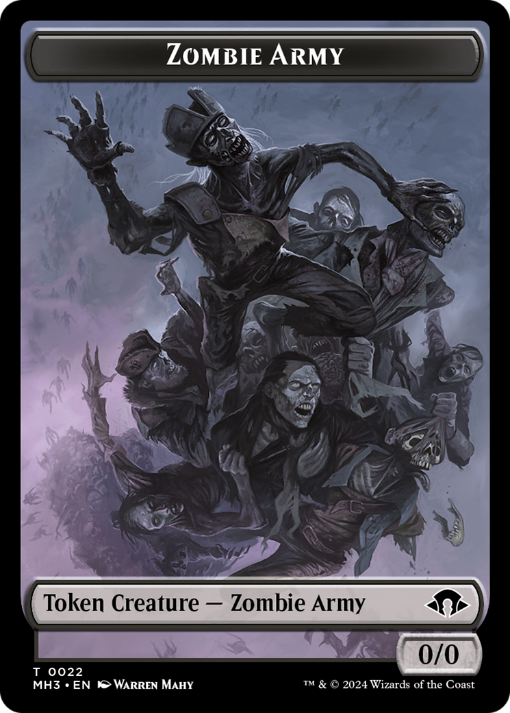 Servo // Zombie Army Double-Sided Token [Modern Horizons 3 Tokens] | Webway Games