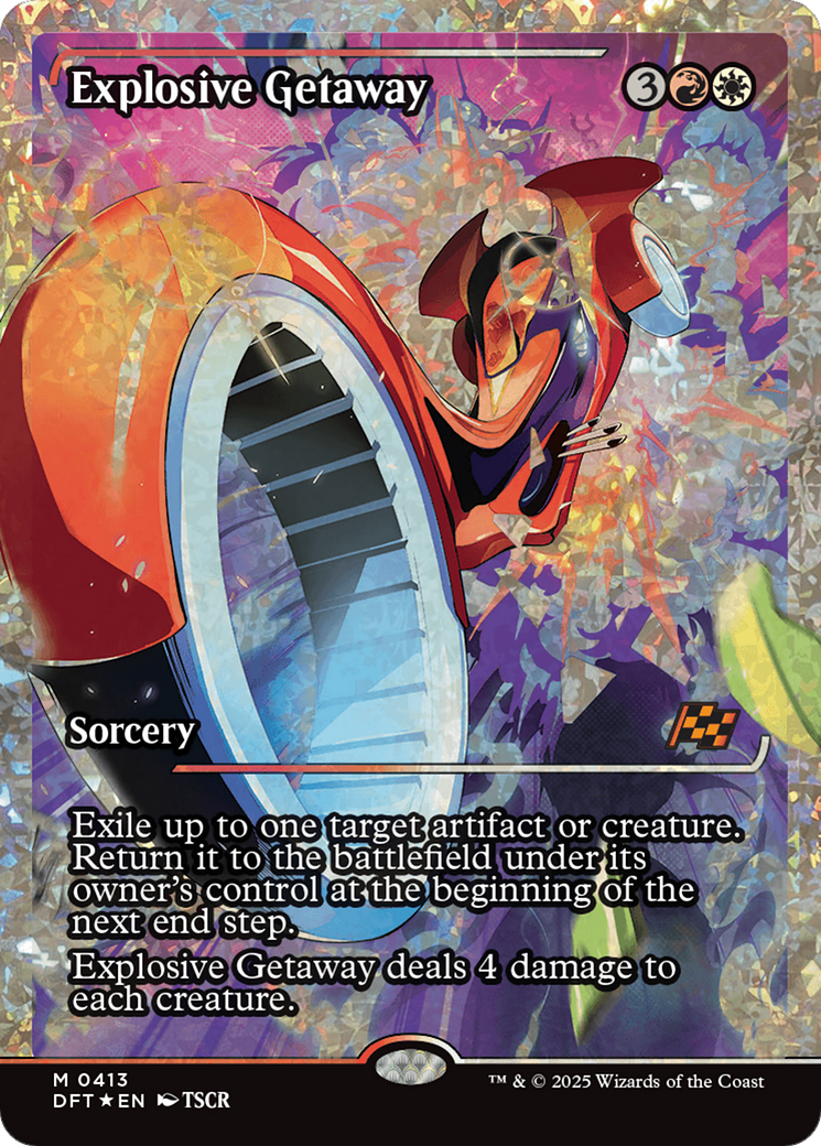 Explosive Getaway (Showcase) (Fracture Foil) [Aetherdrift] | Webway Games
