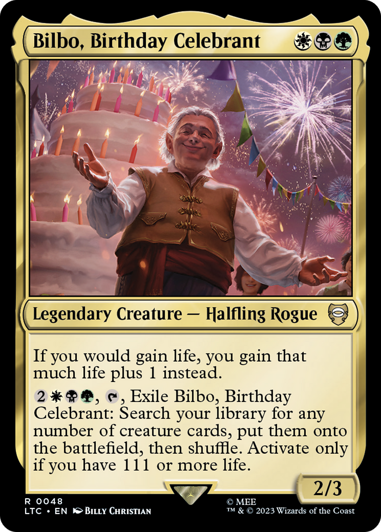 Bilbo, Birthday Celebrant [The Lord of the Rings: Tales of Middle-Earth Commander] | Webway Games