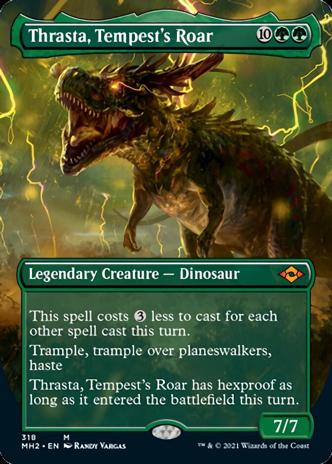 Thrasta, Tempest's Roar (Borderless Alternate Art) [Modern Horizons 2] | Webway Games
