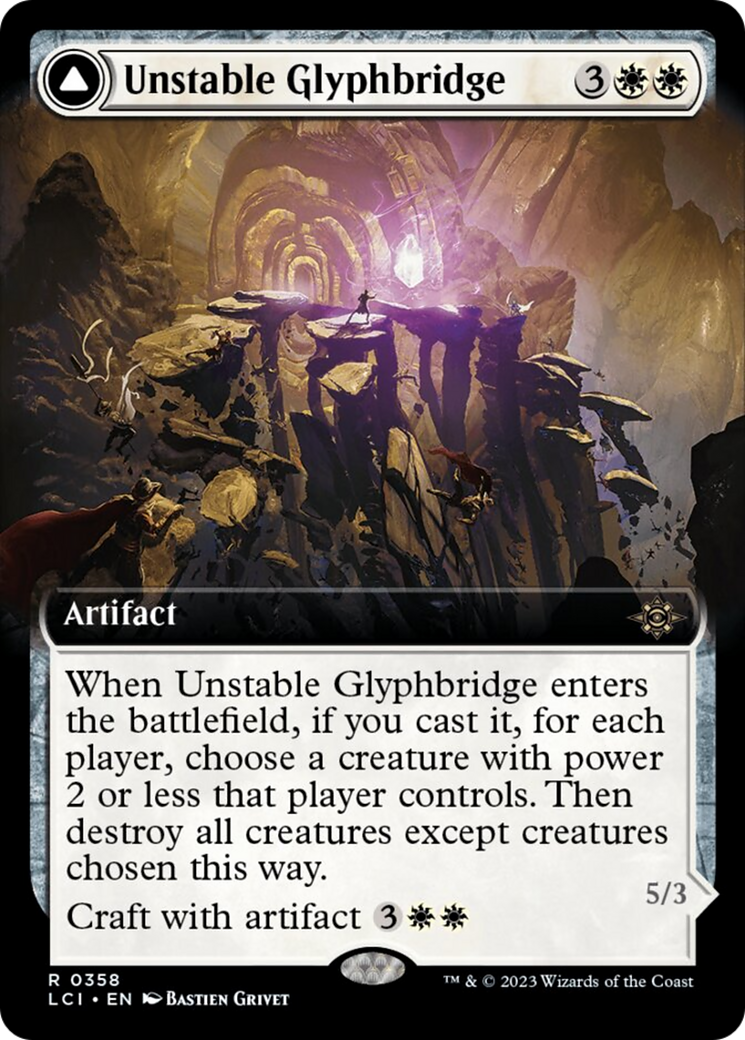 Unstable Glyphbridge // Sandswirl Wanderglyph (Extended Art) [The Lost Caverns of Ixalan] | Webway Games