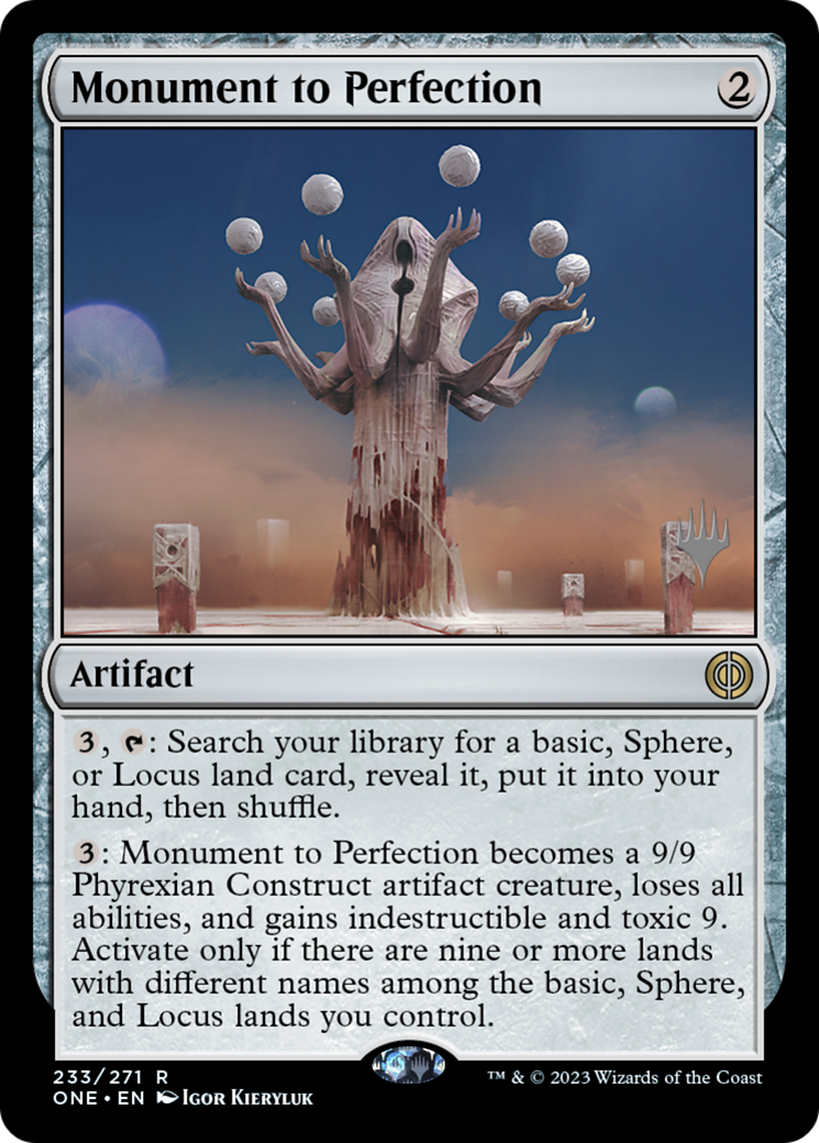 Monument to Perfection (Promo Pack) [Phyrexia: All Will Be One Promos] | Webway Games