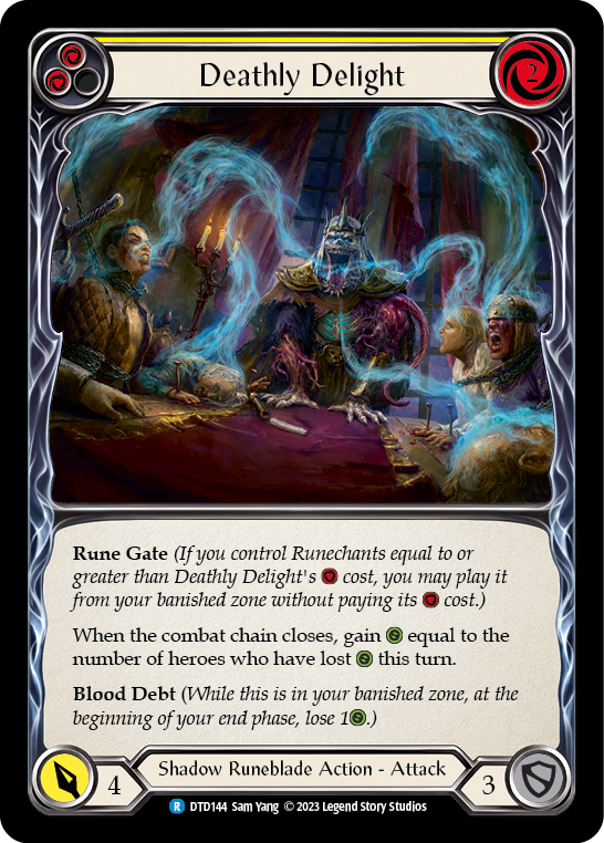 Deathly Delight (Yellow) [DTD144] (Dusk Till Dawn)  Rainbow Foil | Webway Games