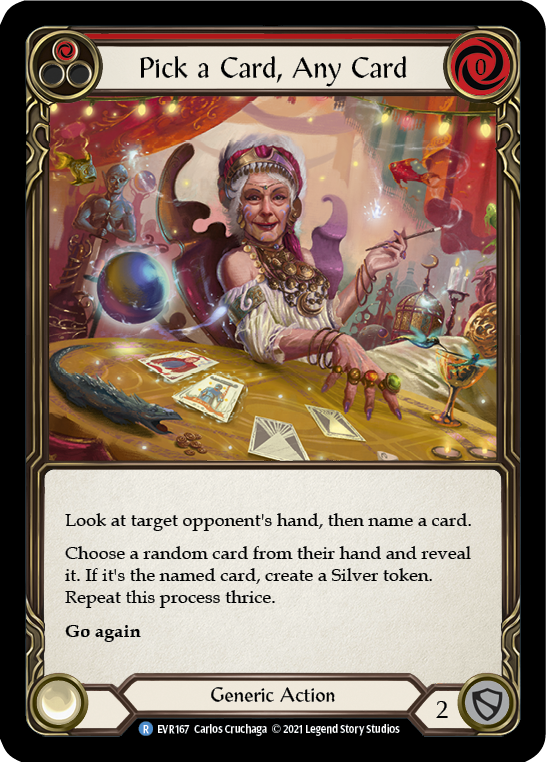 Pick a Card, Any Card (Red) [EVR167] (Everfest)  1st Edition Rainbow Foil | Webway Games