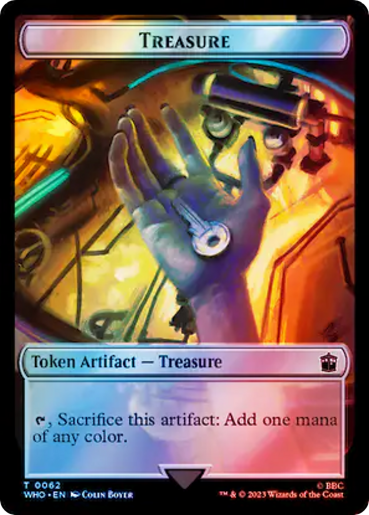 Copy // Treasure (0062) Double-Sided Token (Surge Foil) [Doctor Who Tokens] | Webway Games