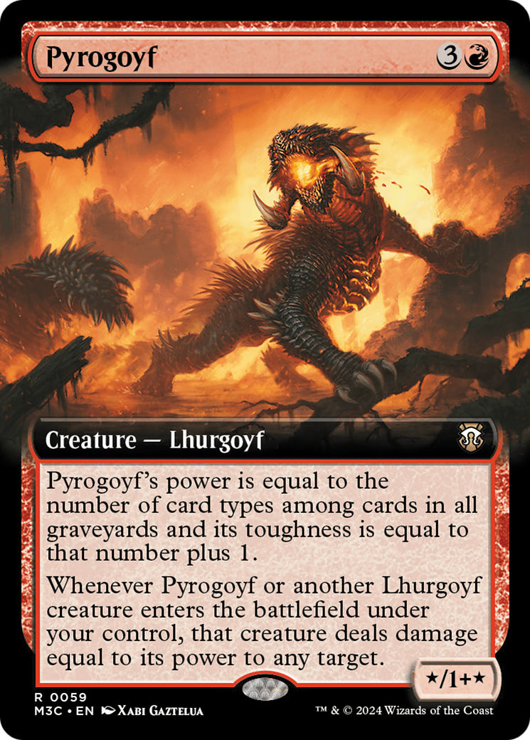 Pyrogoyf (Extended Art) [Modern Horizons 3 Commander] | Webway Games