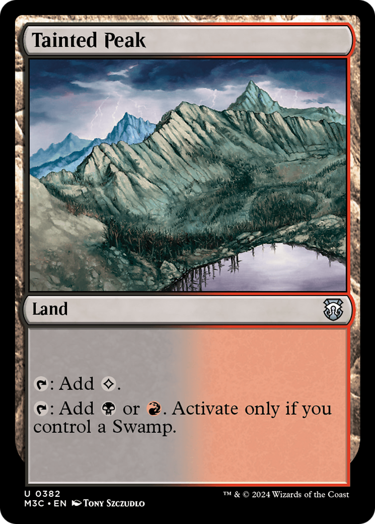 Tainted Peak (Ripple Foil) [Modern Horizons 3 Commander] | Webway Games
