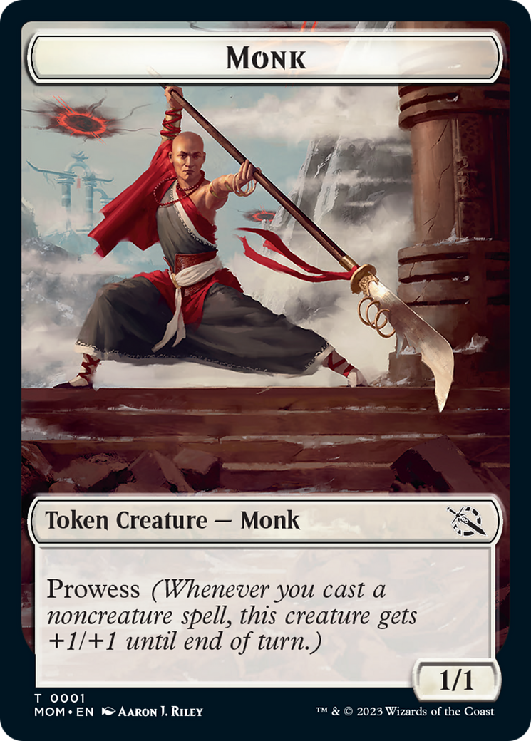 Monk // Phyrexian Hydra (11) Double-Sided Token [March of the Machine Tokens] | Webway Games