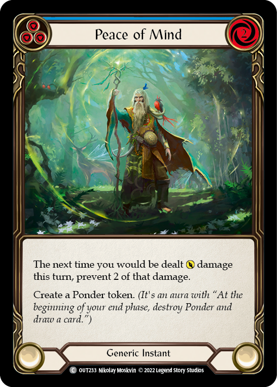 Peace of Mind (Blue) [OUT233] (Outsiders)  Rainbow Foil | Webway Games