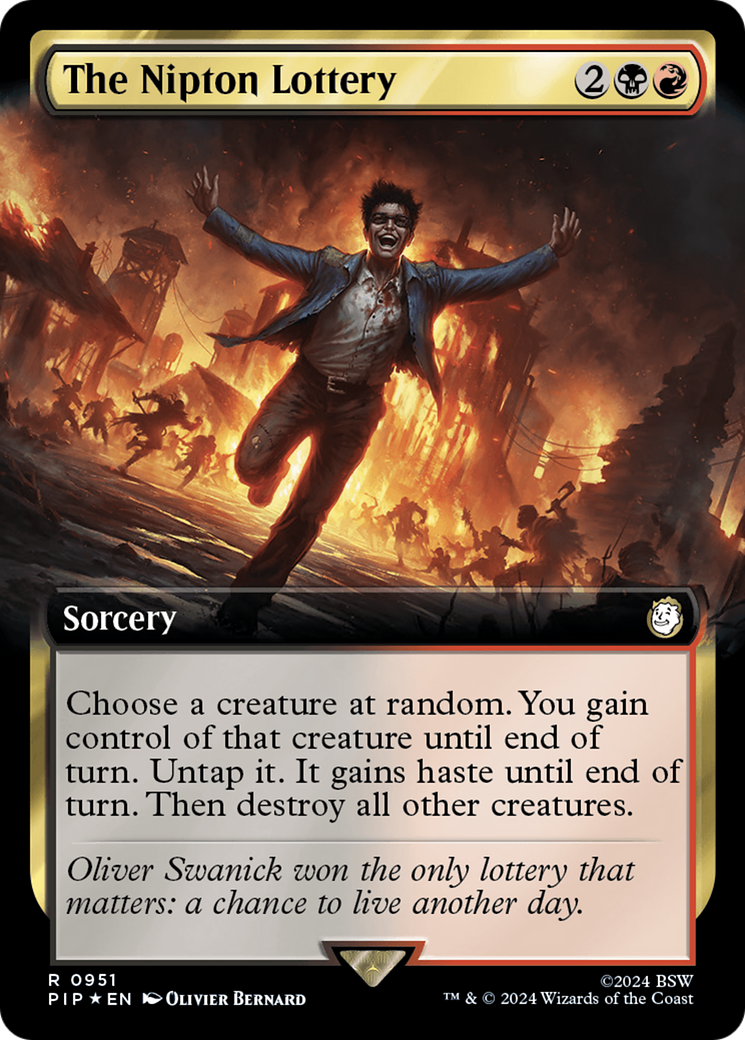 The Nipton Lottery (Extended Art) (Surge Foil) [Fallout] | Webway Games