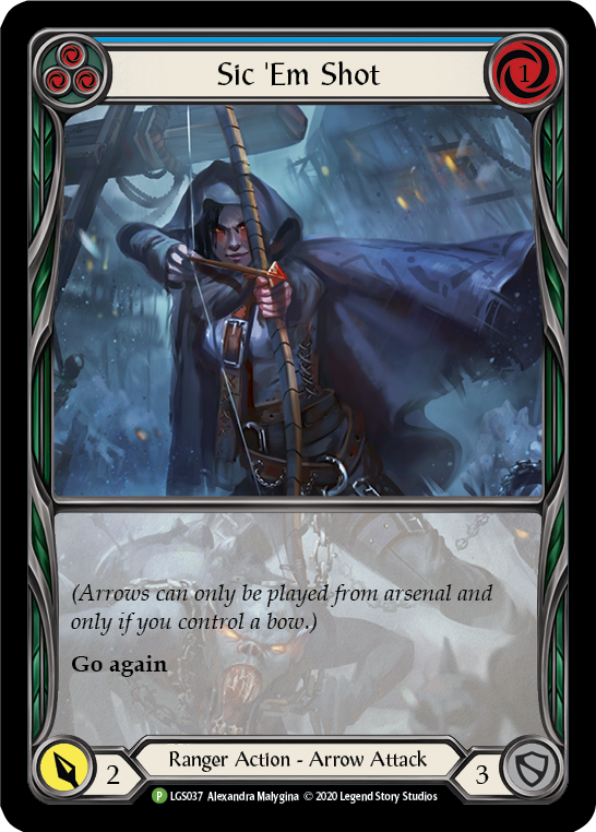 Sic 'Em Shot (Blue) [LGS037] (Promo)  Rainbow Foil | Webway Games