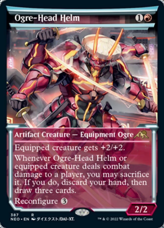 Ogre-Head Helm (Showcase Soft Glow) [Kamigawa: Neon Dynasty] | Webway Games