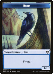 Elf Warrior // Bird Double-Sided Token [Kaldheim Tokens] | Webway Games