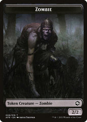 Wolf // Zombie Double-Sided Token [Dungeons & Dragons: Adventures in the Forgotten Realms Tokens] | Webway Games
