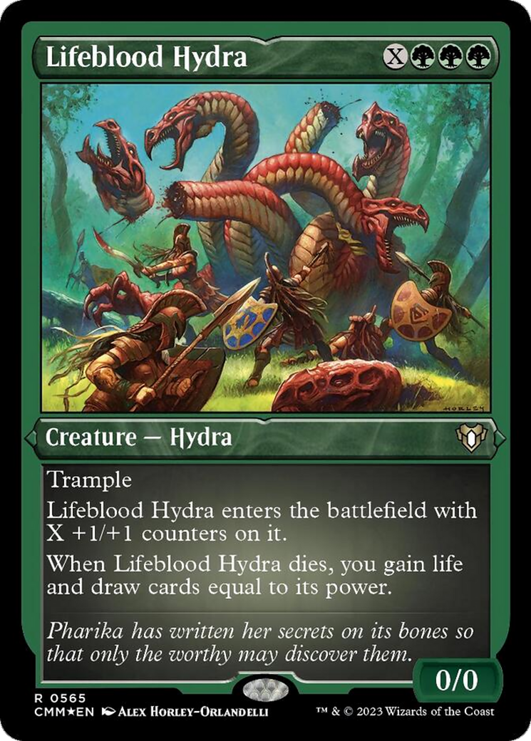 Lifeblood Hydra (Foil Etched) [Commander Masters] | Webway Games