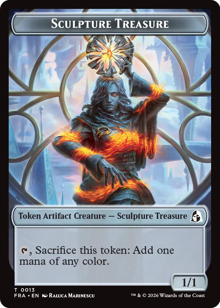 Sculpture Treasure // Beast Double-Sided Token [Reality Fracture Tokens] | Webway Games