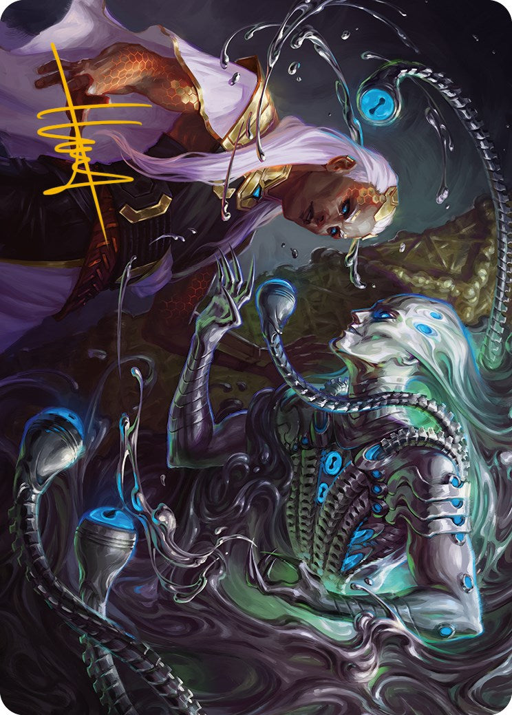 Mirage Mockery Art Card (Gold-Stamped Signature) [Phyrexia: All Will Be One Art Series] | Webway Games