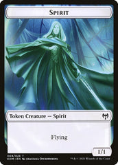 Human Warrior // Spirit Double-Sided Token [Kaldheim Tokens] | Webway Games