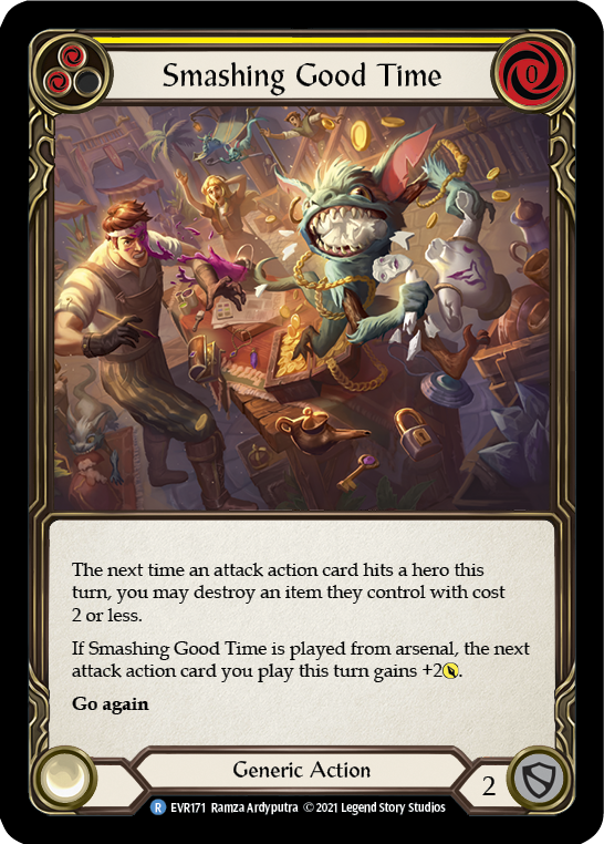 Smashing Good Time (Yellow) [EVR171] (Everfest)  1st Edition Rainbow Foil | Webway Games