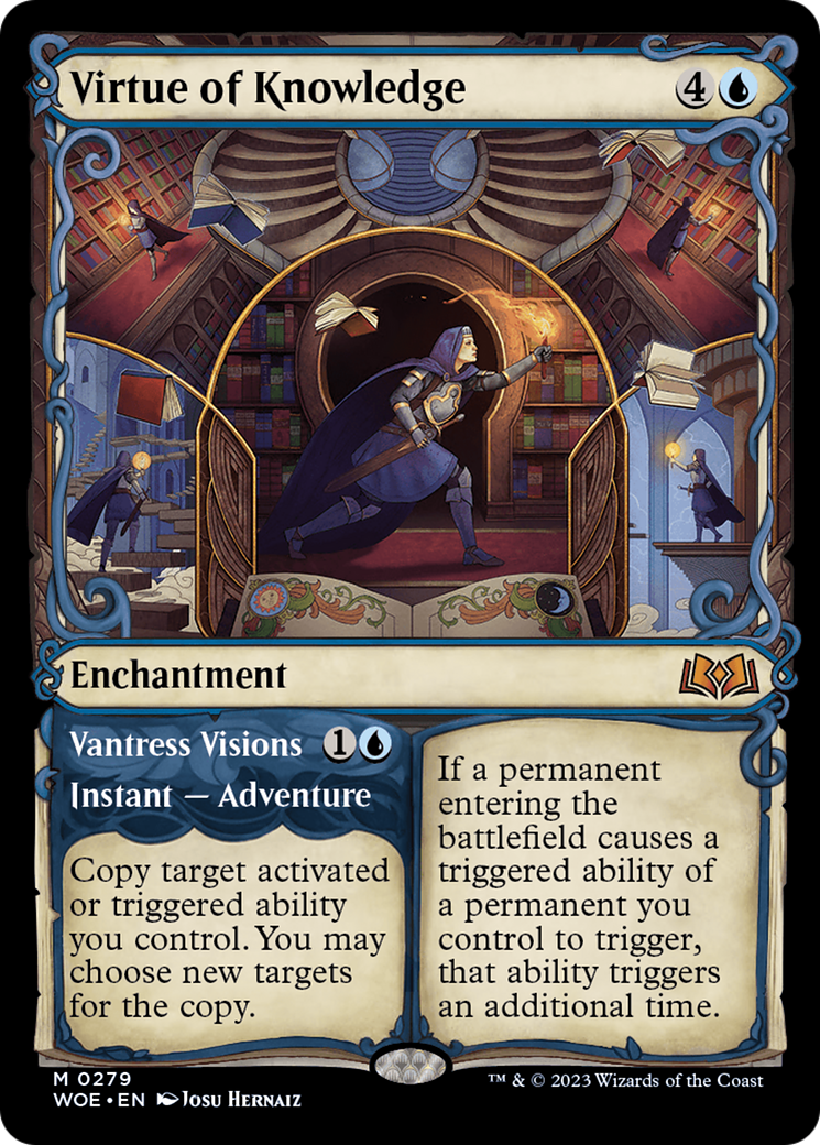 Virtue of Knowledge // Vantress Visions (Showcase) [Wilds of Eldraine] | Webway Games
