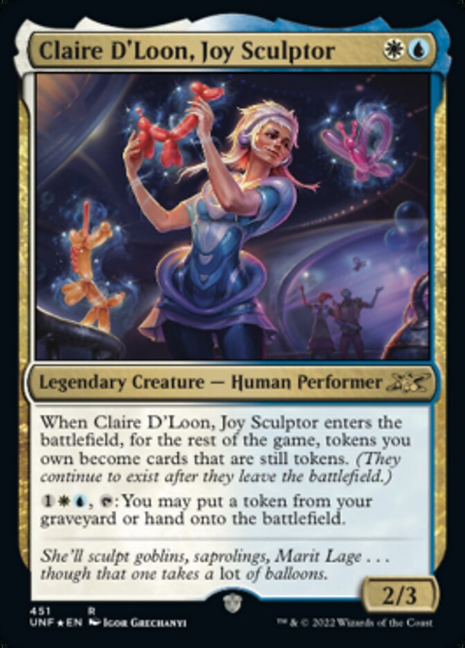 Claire D'Loon, Joy Sculptor (Galaxy Foil) [Unfinity] | Webway Games
