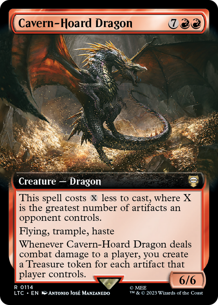 Cavern-Hoard Dragon (Extended Art) [The Lord of the Rings: Tales of Middle-Earth Commander] | Webway Games