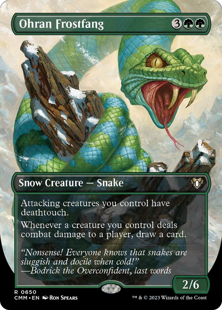 Ohran Frostfang (Borderless Alternate Art) [Commander Masters] | Webway Games