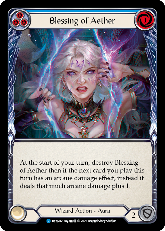 Blessing of Aether (Blue) [DYN202] (Dynasty)  Rainbow Foil | Webway Games