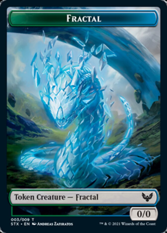 Fractal // Avatar Double-Sided Token [Strixhaven: School of Mages Tokens] | Webway Games