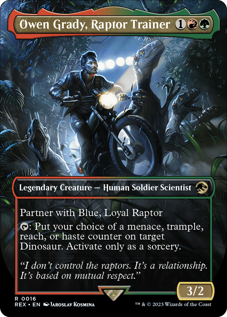 Owen Grady, Raptor Trainer (Borderless) [Jurassic World Collection] | Webway Games
