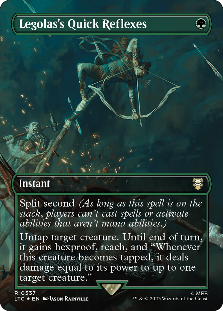 Legolas's Quick Reflexes (Borderless) (Surge Foil) [The Lord of the Rings: Tales of Middle-Earth Commander] | Webway Games