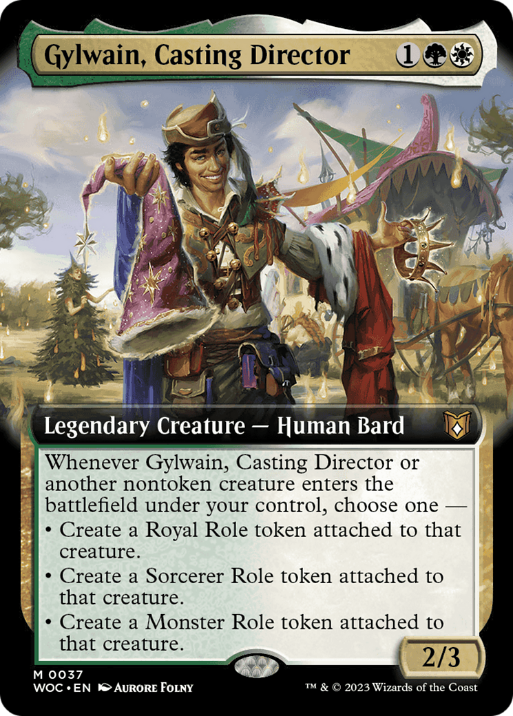 Gylwain, Casting Director (Extended Art) [Wilds of Eldraine Commander] | Webway Games