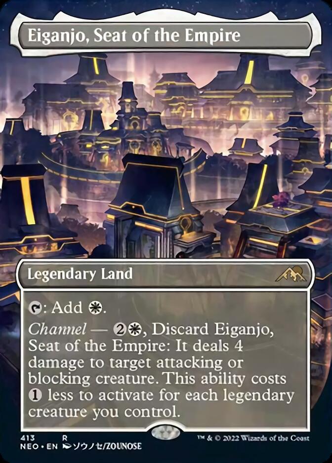 Eiganjo, Seat of the Empire (Borderless Alternate Art) [Kamigawa: Neon Dynasty] | Webway Games