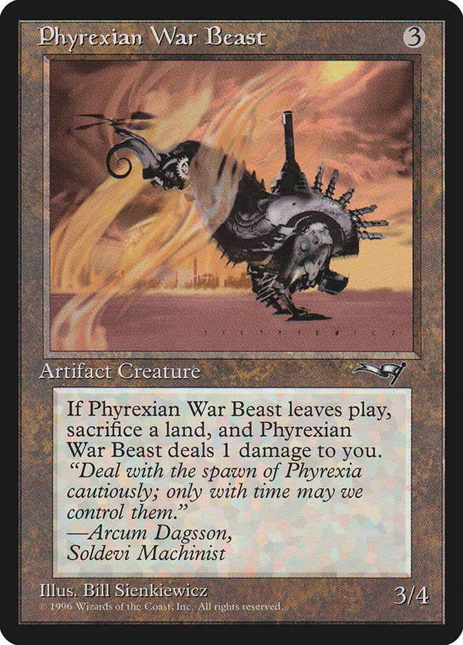 Phyrexian War Beast (Signature on Right) [Alliances] | Webway Games