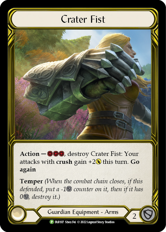 Crater Fist (Golden) [FAB107] (Promo)  Cold Foil | Webway Games