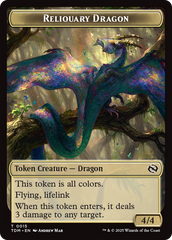 Reliquary Dragon // Dragon (0011) Double-Sided Token [Tarkir: Dragonstorm Tokens] | Webway Games