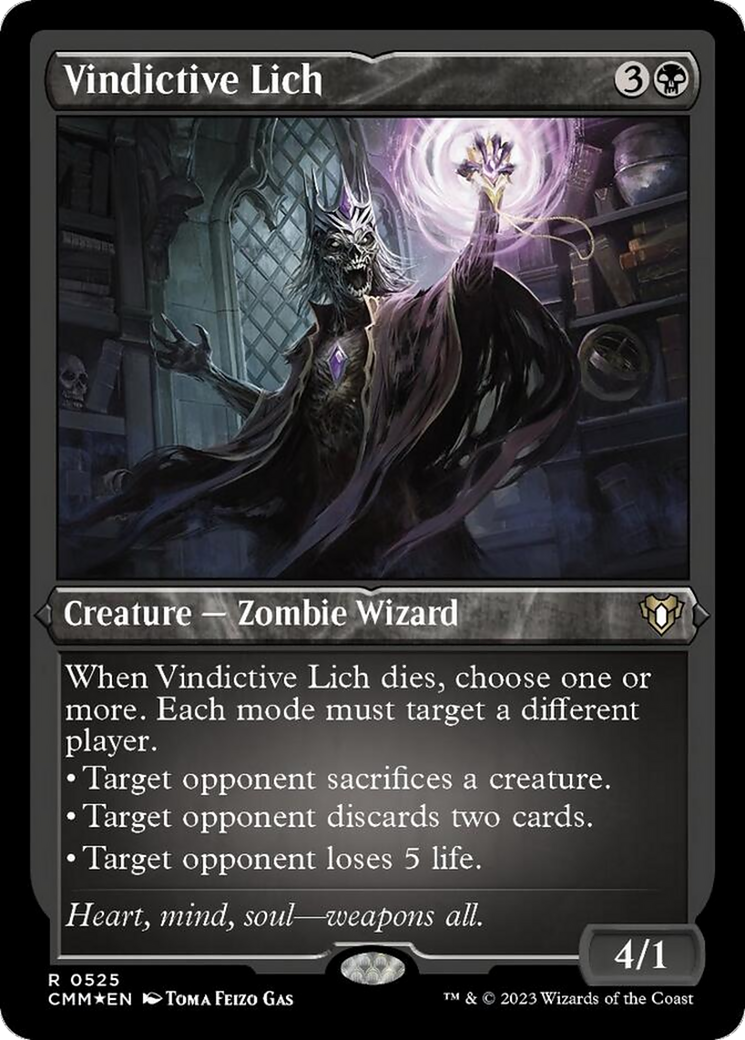 Vindictive Lich (Foil Etched) [Commander Masters] | Webway Games