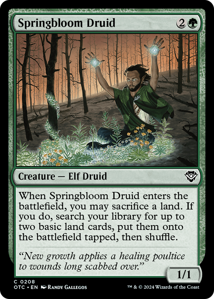 Springbloom Druid [Outlaws of Thunder Junction Commander] | Webway Games